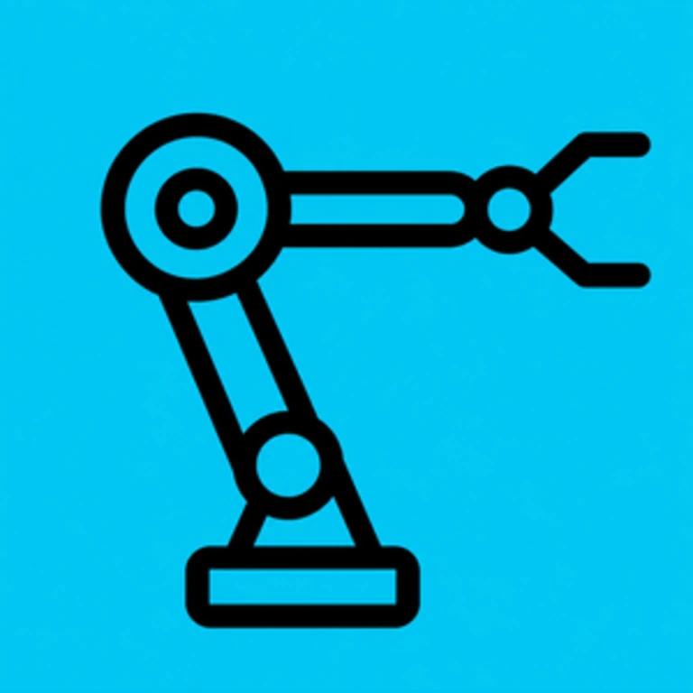 フィジカル AI と産業インテリジェンスを表すロボットアーム